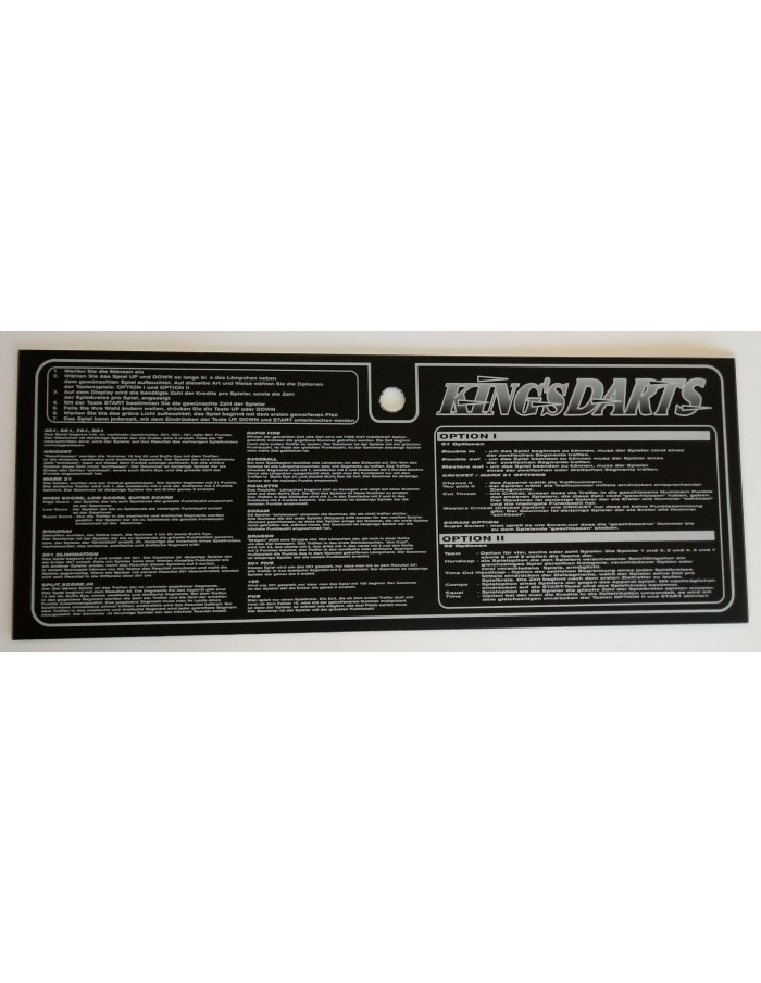 Istruzioni di gioco King Darts